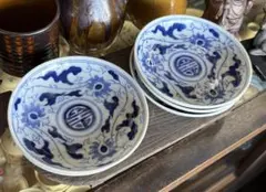 中国清時代 新渡青花中皿2枚 直径17.3㎝ 東Y8-0522⑦ - メルカリ