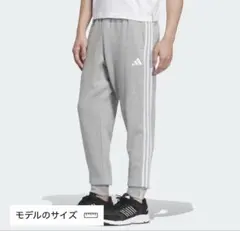 【美品】adidas ESSENTIALS PLUS スウェットパンツ グレーL
