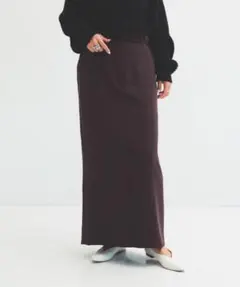 完売品】anuans アニュアンス ジャージータイトスカート ブラウン S