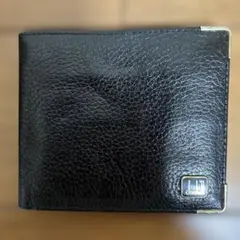 dunhill 二つ折り財布 ブラック レザー
