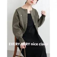 【新品タグ付】エブリィベリーナイスクラップ　ドット金釦ポケ付きカーディガン