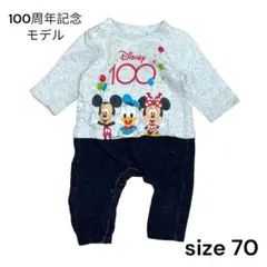ディズニー　ミッキー　100周年記念モデル　ロンパース　70