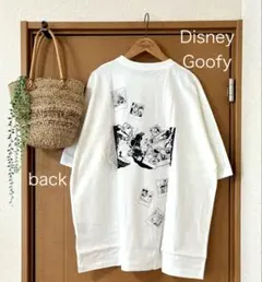 新品Disney Goofy 3499円→1990円 サガラ刺繍バックプリントT
