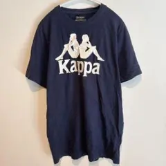カッパ 半袖 クルーネック ビッグロゴ Tシャツ M 紺 綿 スポーツ 旅行のサムネイル
