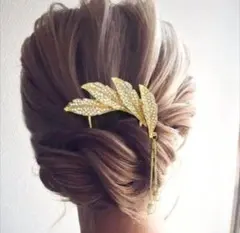 髪飾り かんざし まとめ髪　ゴールド　浴衣　和服 夏祭り　着物　小物 七五三