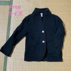 スウェット素材　ノーカラージャケット　黒　ユナイテッドアローズ　ピンクレーベル