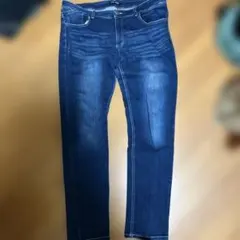 ダークブルー スキニーデニム ハイウエスト