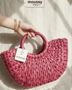 MOUSSY マウジー　新品カゴバック　レッドピンクのサムネイル