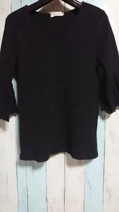 earth music＆ecology 袖レースリブカットソー