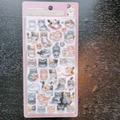 ②正規品　ボンボンドロップシール　和柄　　和猫　ねこ　ネコ