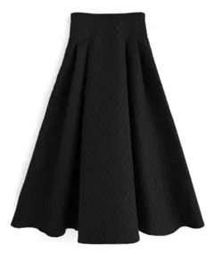 GRL ダイヤキルティングフレアスカート