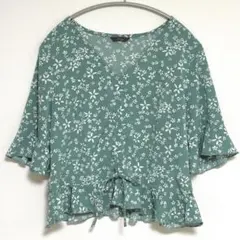 ITEMS URBAN RESEARCH 花柄ブラウス 五分袖