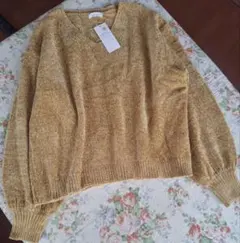 タグ付き！earth music&ecologyベロアモールニットプルオーバー