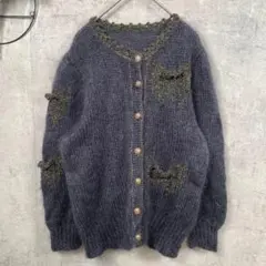 【美品】カーディガン ボレロ ラメ Free グレー 無地 長袖