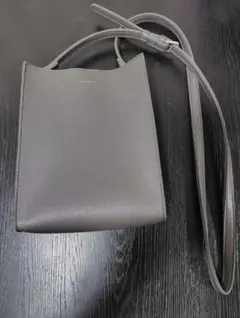 グレー 合成皮革 ショルダーバッグ