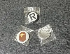 【希少】A BATHING APE 缶バッチ 3個セット レトロ