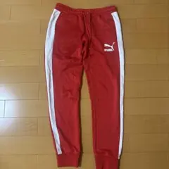 PUMA トラックパンツ レッド Lサイズのサムネイル