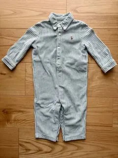 【美品】 ラルフローレン 長袖ロンパース 70cm