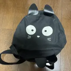 猫の顔デザイン リュック 黒