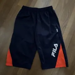FILA ハーフパンツ 160 ネイビー/オレンジレッド