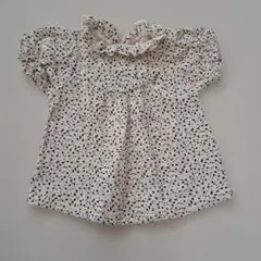 小花柄 フリルネック ブラウス 90cm
