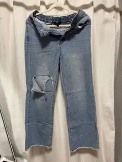 W closet ダメージデニムパンツ S
