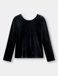 ベロアT長袖＋E ブラックMサイズ　gu