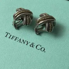 【いじち】 Tiffany & Co. シグネチャーピアス　シルバー925 Tiffany&Co. シグネチャー ピアス コンビ シルバー925 K18