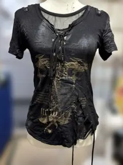 新品【h.ANARCHY】ダメージ加工タンクトップ　安全ピン h.ANARCHY】ダメージ加工タンクトップ 安全ピン h.ANARCHY