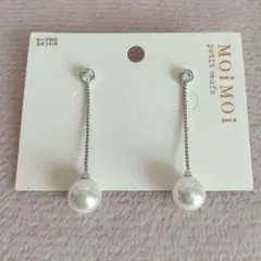 新品 パール ジルコニア サージカルステンレス シルバー シンプル ピアス
