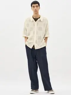 【GU】スーパーバギーデニムスラックス(丈標準70～74cm→裾上げ65cm)