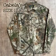 Cabela’sカベラス 迷彩シャツ 12/12 リアルツリーカモフラ 刺繍ロゴ