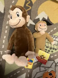 新品　おさるのジョージ　ぬいぐるみ　ほわぽて　ファスナー