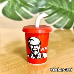 ☆新品☆ミニチュアマグネット＊ KFC ケンタッキー ＊　ストロー ジュース ＊