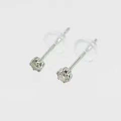 K18ダイヤモンドスタッドピアス(0.15ct、片耳のみ、キャッチあり)⑥ 