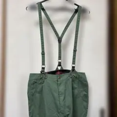 グリーンサスペンダー サルエルパンツ チェック裾