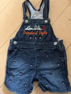 DOUBLE.B デニムオーバーオール 90
