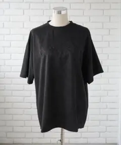 ブラックオーバーサイズTシャツ刺繍ロゴ