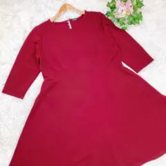 【GLISSE】 3L オーバーサイズフレアワンピース　　大きめ　ビックサイズ