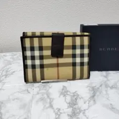 【人気✨️】BURBERRY チェック柄 三つ折り財布