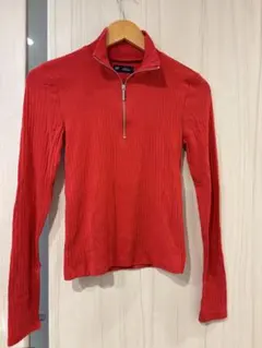 GAP XS 赤 ジッパー付きハイネック