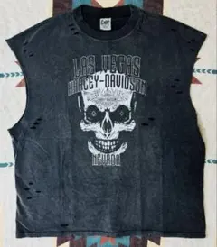 Harley-Davidson ブート タンクトップ 神フェード スカルプリント