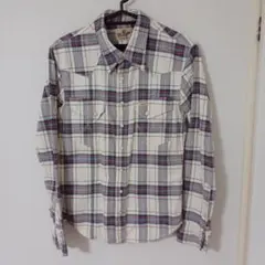Wrangler 長袖シャツ、ネルシャツ、チェック柄、Mサイズ