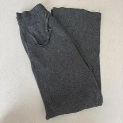 UNIQLOウォッシャブルニットリブパンツXL 標準丈　ダークグレー