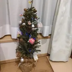 ミニクリスマスツリー✩ライト・オーナメント付き✩のサムネイル