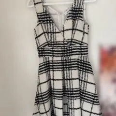 dazzlinチェック柄 ノースリーブ ミニワンピース