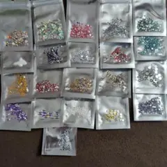 ビーズセット 多色 ラウンド・ティアドロップ形状