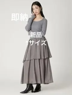 新品、FRAY.ID フレイアイディー ニットドッキングワンピース 1サイズ