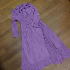 トッコクローゼット　Sサイズ ウエストシャーリング　ロングワンピース　シフォン