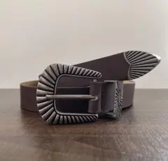 ウエスタンベルト　アメカジ　ヴィンテージ　y2k　グランジ　ベルト　ブラウン